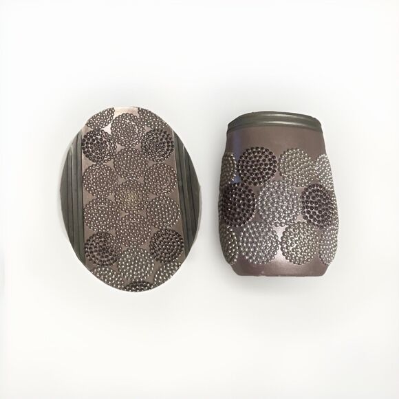 Purple, Silver, Brown And Gold, Bathroom Soap, And Toothbrush Set - Picture 1 of 5